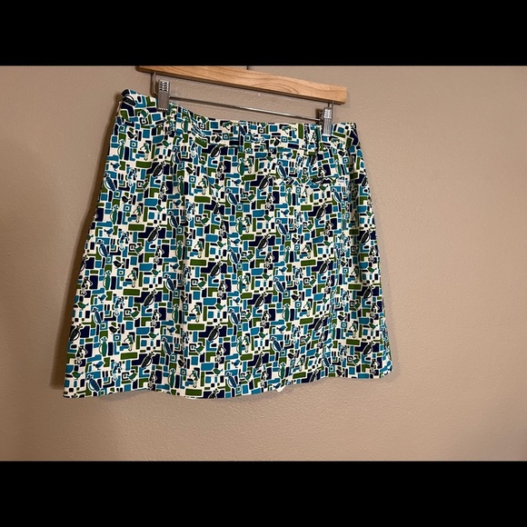 Liz Golf Midcentury Palm Sprigs Print Claiborne Skort/Skirt Size 12 - Picture 10 of 10